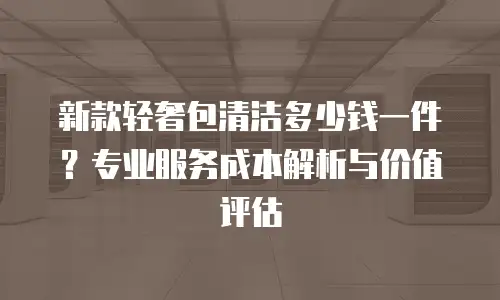 新款轻奢包清洁多少钱一件？专业服务成本解析与价值评估