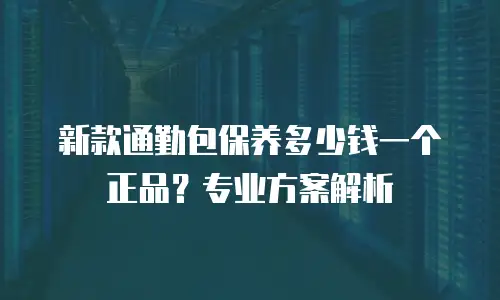 新款通勤包保养多少钱一个正品？专业方案解析