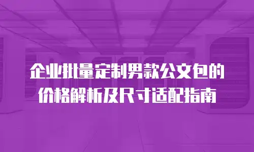 企业批量定制男款公文包的价格解析及尺寸适配指南