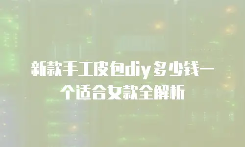 新款手工皮包diy多少钱一个适合女款全解析