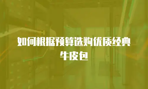 如何根据预算选购优质经典牛皮包