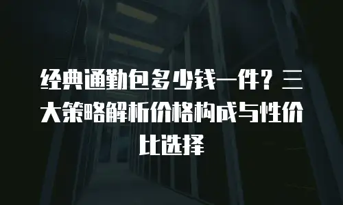 经典通勤包多少钱一件？三大策略解析价格构成与性价比选择