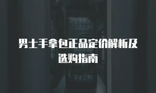 男士手拿包正品定价解析及选购指南
