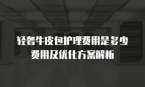 轻奢牛皮包护理费用是多少费用及优化方案解析