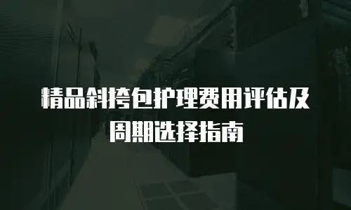精品斜挎包护理费用评估及周期选择指南