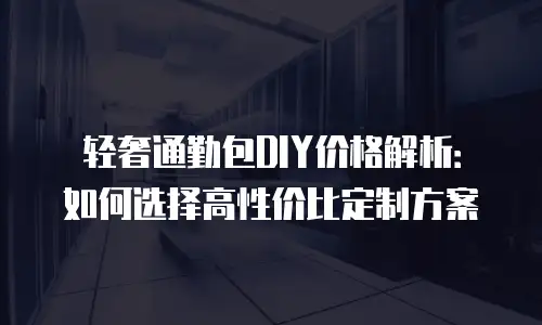轻奢通勤包DIY价格解析：如何选择高性价比定制方案