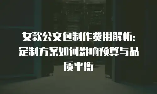 女款公文包制作费用解析：定制方案如何影响预算与品质平衡
