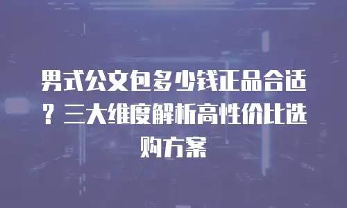 男式公文包多少钱正品合适？三大维度解析高性价比选购方案