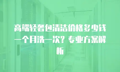 高端轻奢包清洁价格多少钱一个月洗一次？专业方案解析