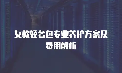 女款轻奢包专业养护方案及费用解析