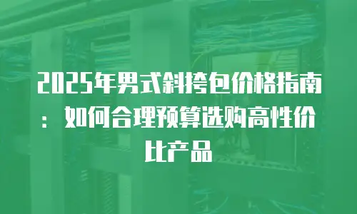 2025年男式斜挎包价格指南：如何合理预算选购高性价比产品