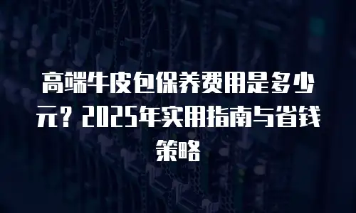 高端牛皮包保养费用是多少元？2025年实用指南与省钱策略