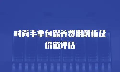 时尚手拿包保养费用解析及价值评估
