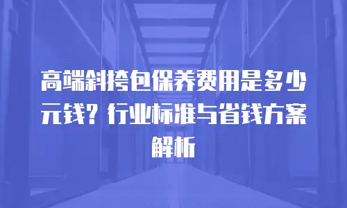 高端斜挎包保养费用是多少元钱？行业标准与省钱方案解析