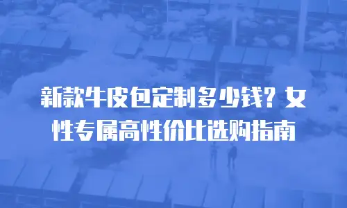 新款牛皮包定制多少钱？女性专属高性价比选购指南