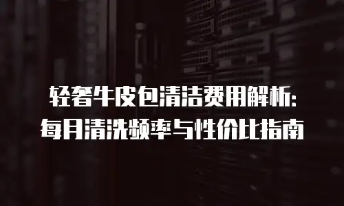 轻奢牛皮包清洁费用解析：每月清洗频率与性价比指南