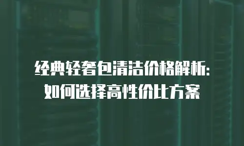 经典轻奢包清洁价格解析：如何选择高性价比方案