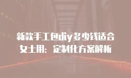 新款手工包diy多少钱适合女士用：定制化方案解析