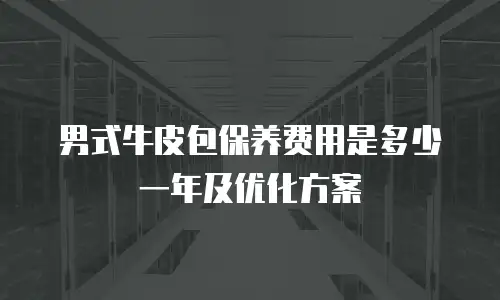 男式牛皮包保养费用是多少一年及优化方案