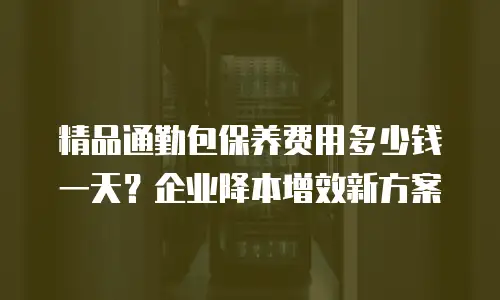 精品通勤包保养费用多少钱一天？企业降本增效新方案