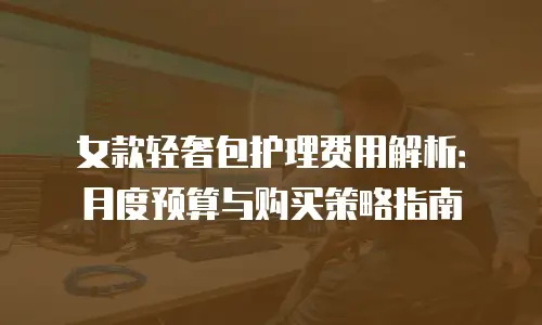 女款轻奢包护理费用解析：月度预算与购买策略指南