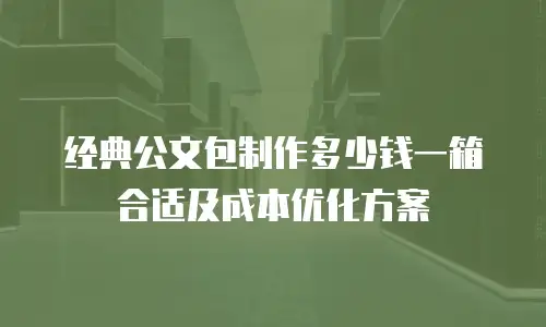 经典公文包制作多少钱一箱合适及成本优化方案