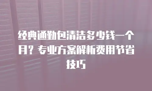 经典通勤包清洁多少钱一个月？专业方案解析费用节省技巧