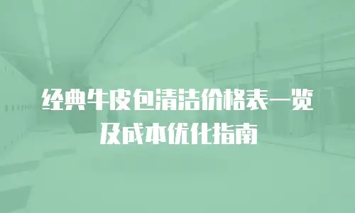 经典牛皮包清洁价格表一览及成本优化指南