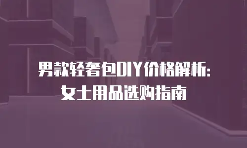 男款轻奢包DIY价格解析：女士用品选购指南