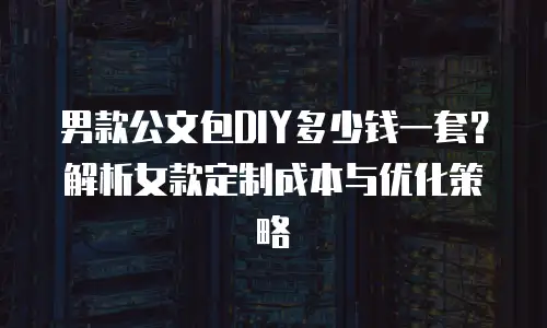 男款公文包DIY多少钱一套？解析女款定制成本与优化策略