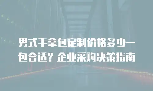 男式手拿包定制价格多少一包合适？企业采购决策指南