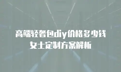 高端轻奢包diy价格多少钱 女士定制方案解析