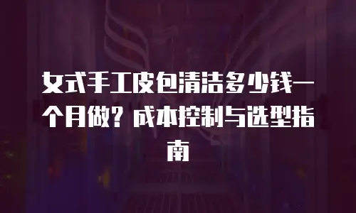 女式手工皮包清洁多少钱一个月做？成本控制与选型指南