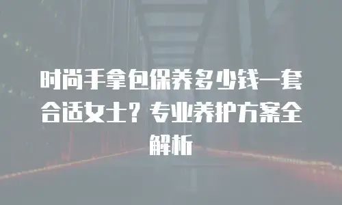 时尚手拿包保养多少钱一套合适女士？专业养护方案全解析