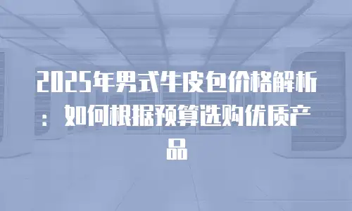 2025年男式牛皮包价格解析：如何根据预算选购优质产品