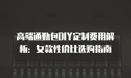 高端通勤包DIY定制费用解析：女款性价比选购指南