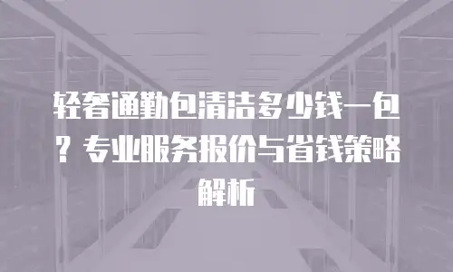 轻奢通勤包清洁多少钱一包？专业服务报价与省钱策略解析