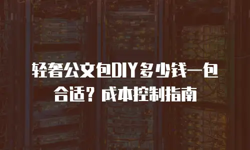 轻奢公文包DIY多少钱一包合适？成本控制指南