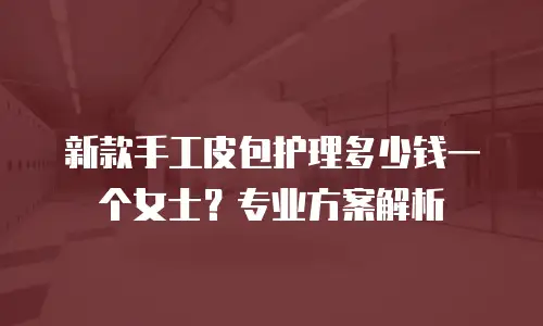 新款手工皮包护理多少钱一个女士？专业方案解析