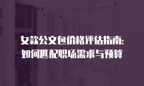女款公文包价格评估指南：如何匹配职场需求与预算