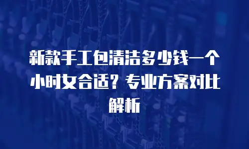 新款手工包清洁多少钱一个小时女合适？专业方案对比解析
