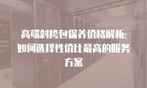 高端斜挎包保养价格解析：如何选择性价比最高的服务方案
