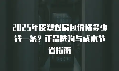 2025年皮塑双肩包价格多少钱一条？正品选购与成本节省指南