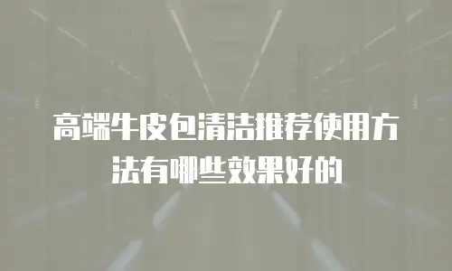 高端牛皮包清洁推荐使用方法有哪些效果好的