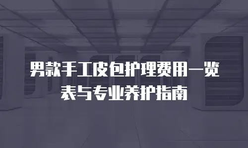 男款手工皮包护理费用一览表与专业养护指南