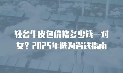 轻奢牛皮包价格多少钱一对女？2025年选购省钱指南