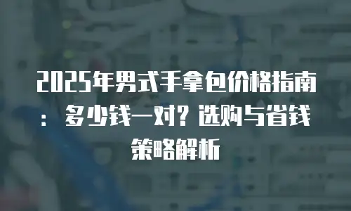 2025年男式手拿包价格指南：多少钱一对？选购与省钱策略解析