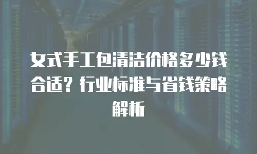 女式手工包清洁价格多少钱合适？行业标准与省钱策略解析