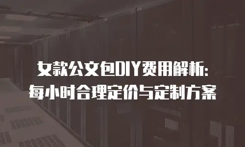 女款公文包DIY费用解析：每小时合理定价与定制方案