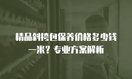精品斜挎包保养价格多少钱一米？专业方案解析